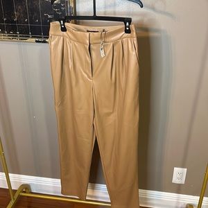 Light brown leather pants